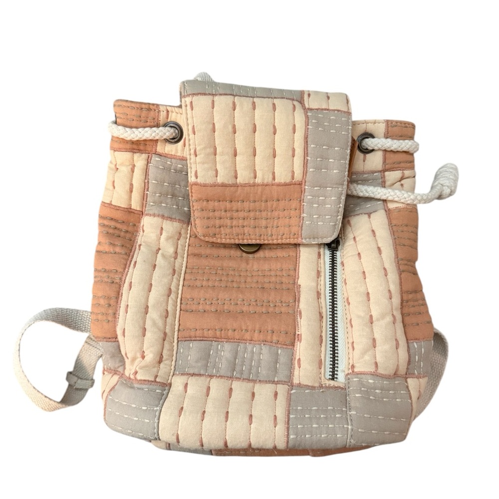 Universal Thread Mini Patchwork Quilted Backpack … - image 1